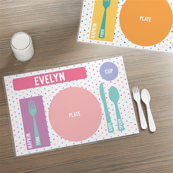 What Goes Where Personalized Laminated Placemat  - 35704
