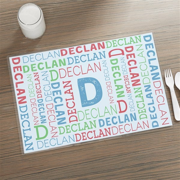 Repeating Name Personalized Laminated Placemat