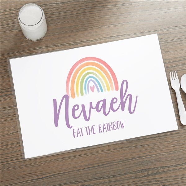 Watercolor Brights Personalized Laminated Placemat  - 35712