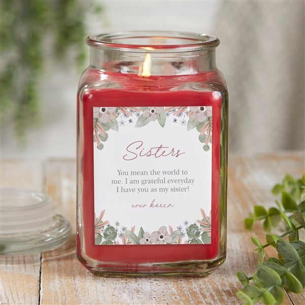 Personalized Scented Glass Candle Jar - My Sister - 35741