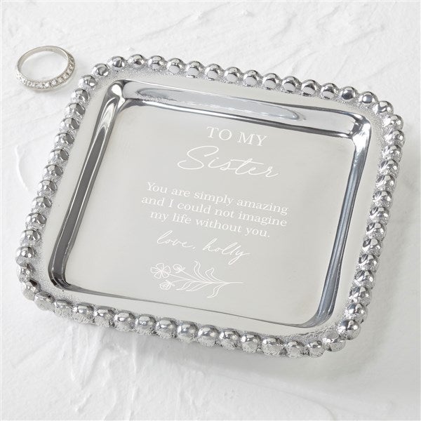 My Sister Personalized Square Jewelry Tray by Mariposa - 35749