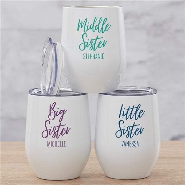 Scripty Style Personalized Stainless Insulated Wine Cup