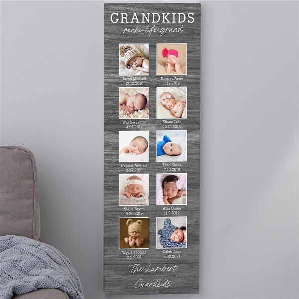 Life Is Grand Personalized Grandparents Photo Canvas Prints - 35765