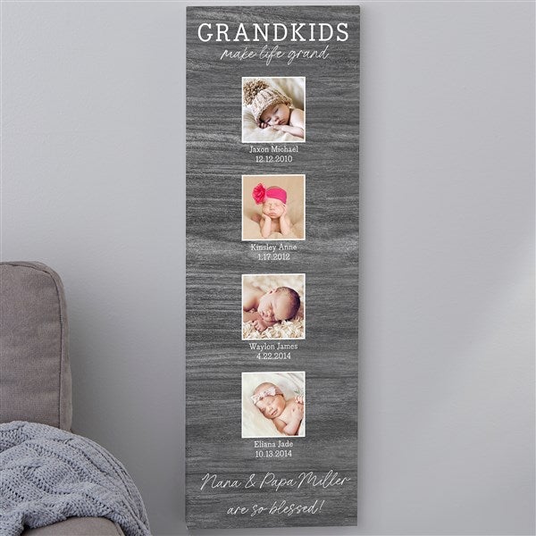 Life Is Grand Personalized Grandparents Photo Canvas Prints - 35765