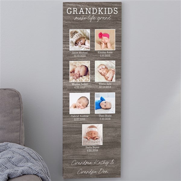 Life Is Grand Personalized Grandparents Photo Canvas Prints - 35765