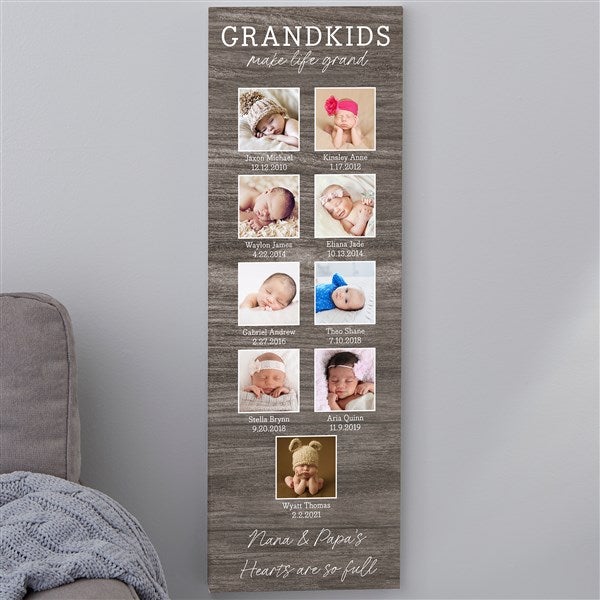 Life Is Grand Personalized Grandparents Photo Canvas Prints - 35765