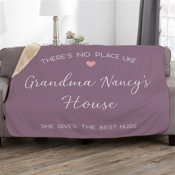 No Place Like Personalized Grandparents Blankets - 35781