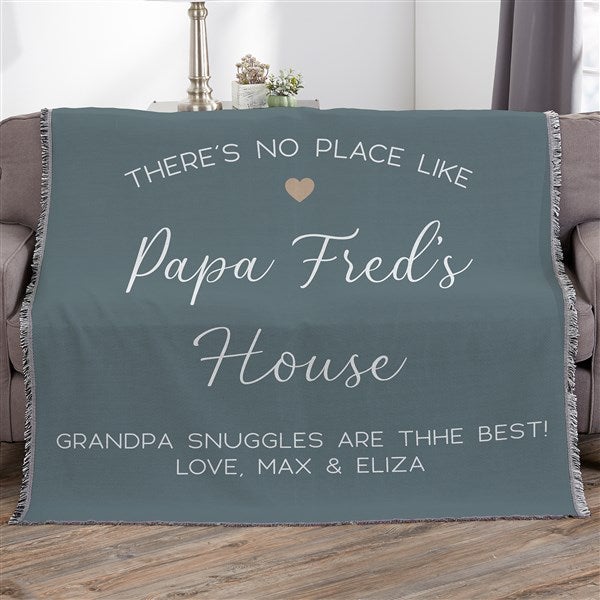 No Place Like Personalized Grandparents Blankets - 35781