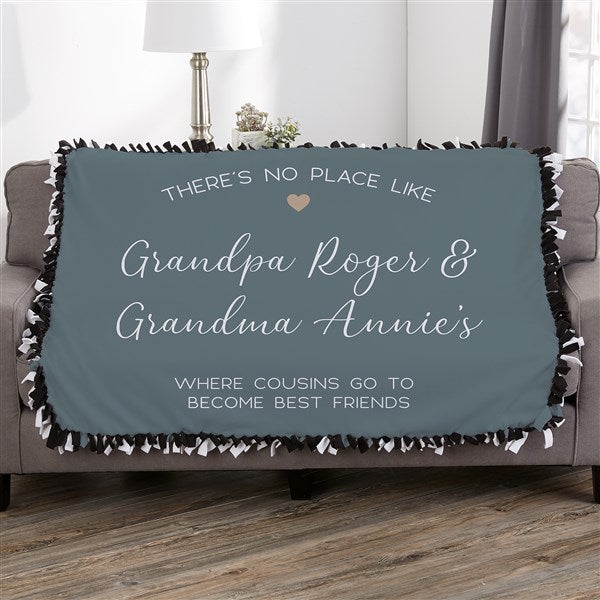 No Place Like Personalized Grandparents Blankets - 35781
