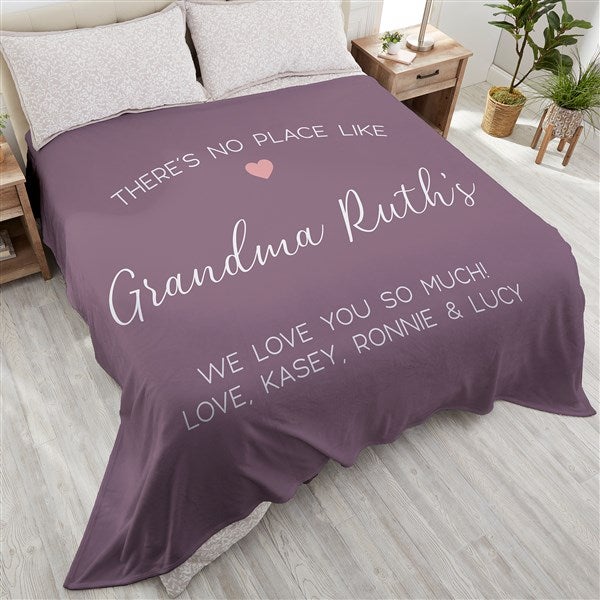 No Place Like Personalized Grandparents Blankets - 35781