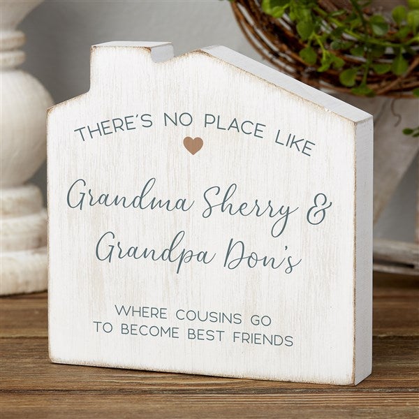 No Place Like Personalized Grandparents House Shelf Block  - 35782