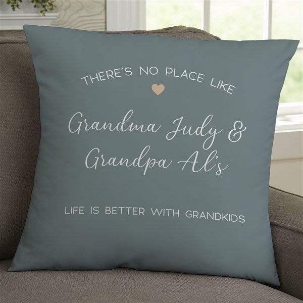 No Place Like Personalized Grandparents Throw Pillows - 35786