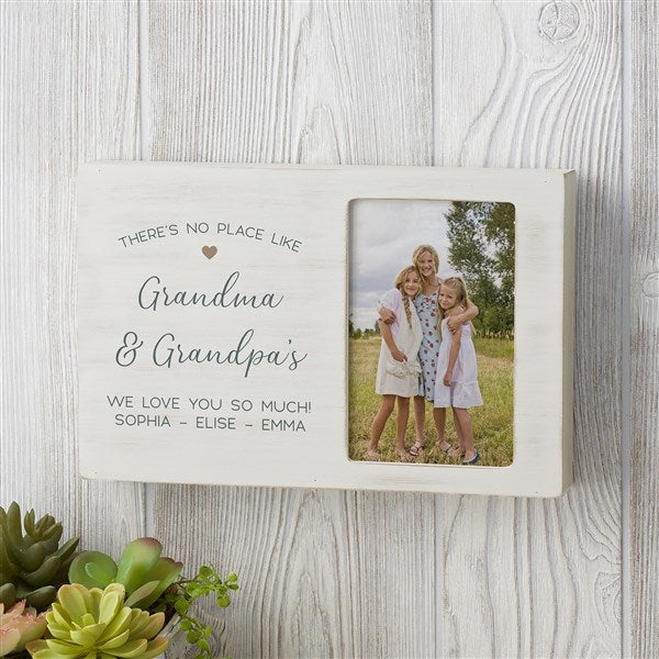 No Place Like Personalized Grandparents Off-Set Box Picture Frame - 35796