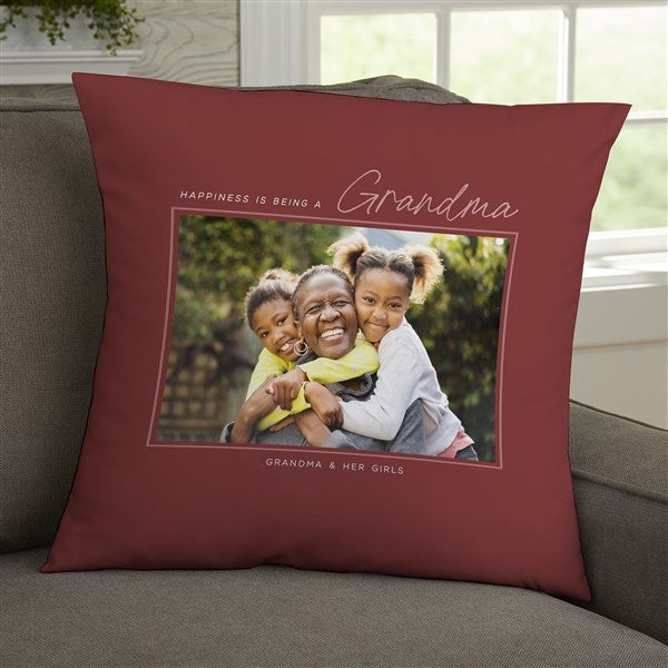 Happiness is Being a Grandparent Personalized Throw Pillows - 35800