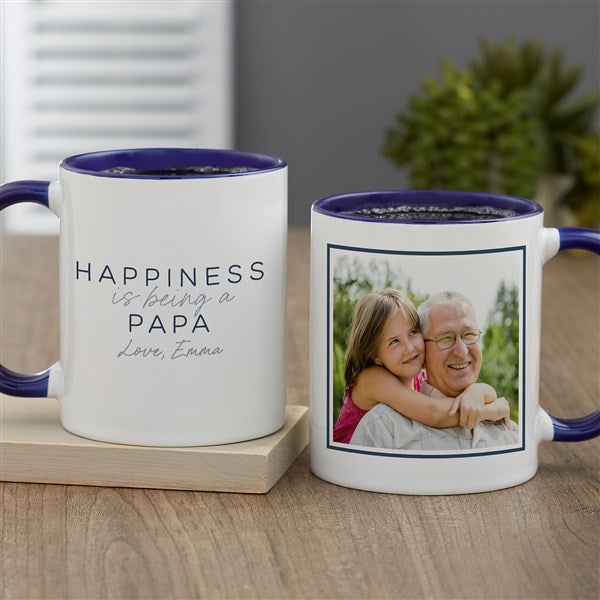 Happiness is Being a Grandparent Personalized Photo Coffee Mugs - 35802