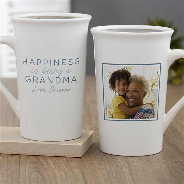 Happiness is Being a Grandparent Personalized Photo Coffee Mugs - 35802
