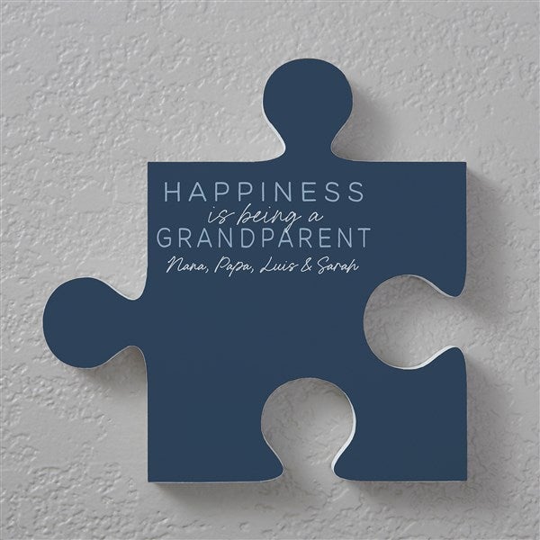 Happiness is Being a Grandparent Personalized Puzzle Piece Wall Décor - 35808