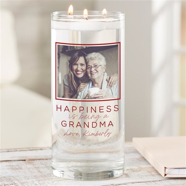 Happiness is Being a Grandparent Personalized Photo Vase  - 35810