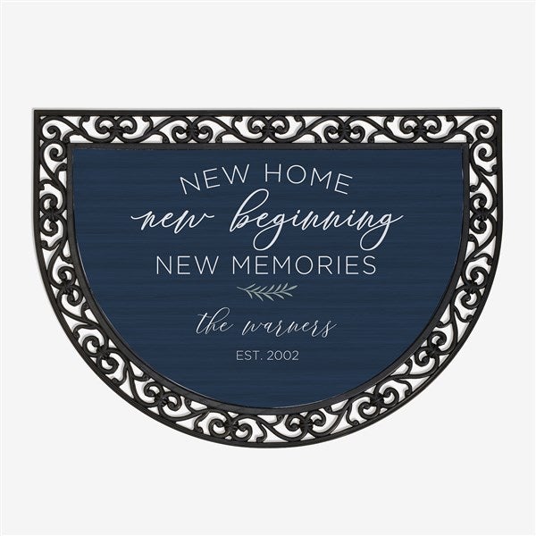 New Home, New Memories Personalized Half Round Doormat - 35816