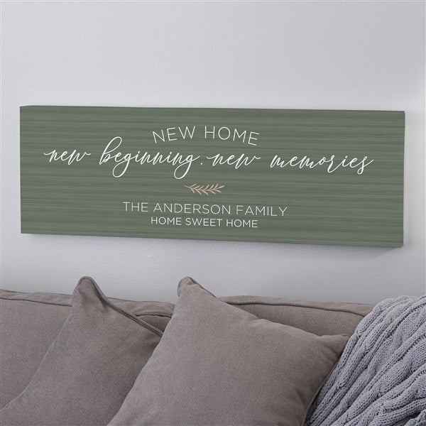 New Home, New Memories Personalized Canvas Prints - 35831