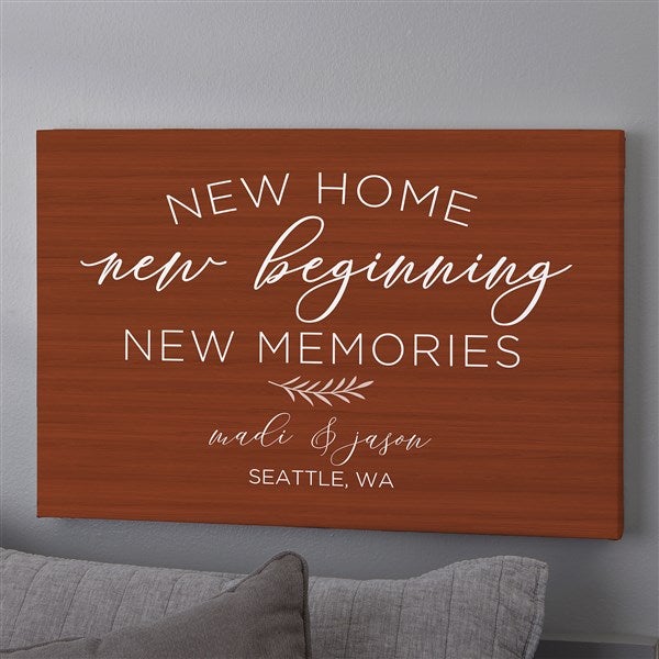 New Home, New Memories Personalized Canvas Prints  - 35832