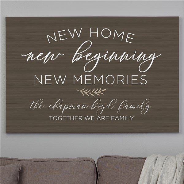 New Home, New Memories Personalized Canvas Prints  - 35832