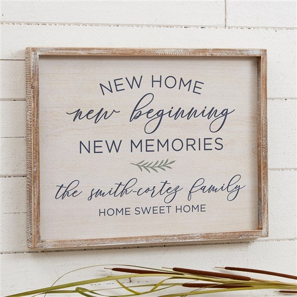 New Home, New Memories Personalized Framed Wall Art - 35833