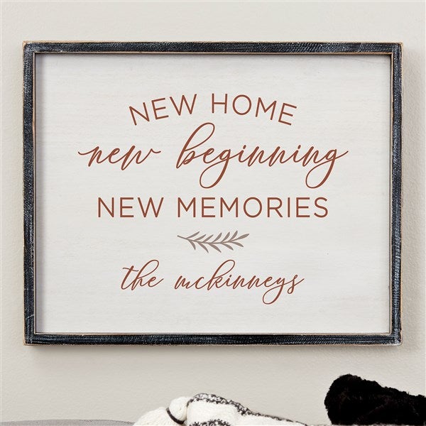 New Home, New Memories Personalized Framed Wall Art - 35833