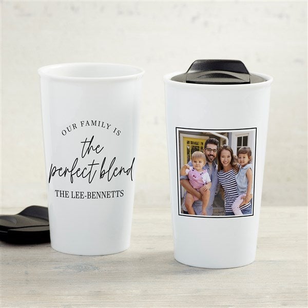 The Perfect Blend Personalized Double-Wall Ceramic Travel Mug - 35843