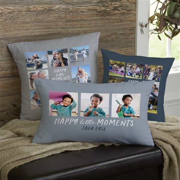 Happy Little Moments Personalized Photo Throw Pillows
