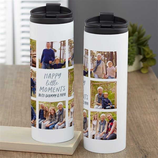 Personalized 16 oz. Travel Tumbler - Happy Little Moments - 35851
