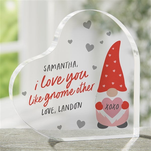 Gnome Personalized Valentine's Day Keepsake Heart - 35860