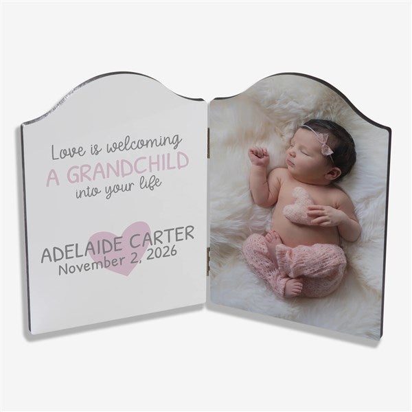 Love Is Welcoming a Grandchild Personalized Photo Plaque  - 35919