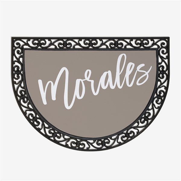 Bold Family Name Personalized Half Round Doormat  - 35927