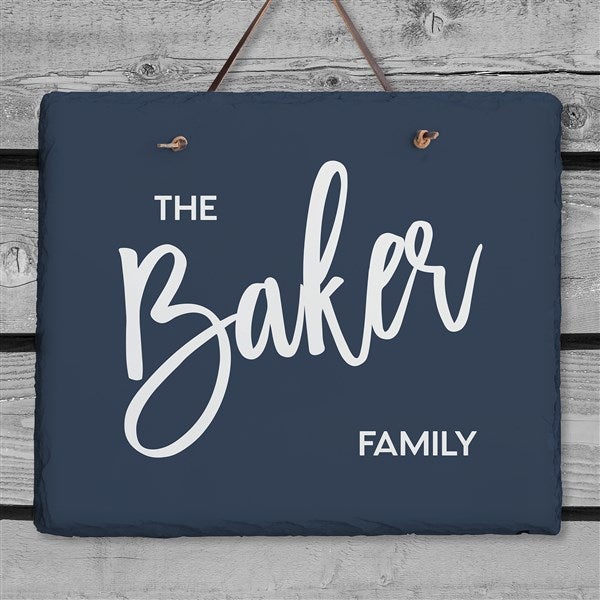Bold Family Name Personalized Slate Plaque  - 35932
