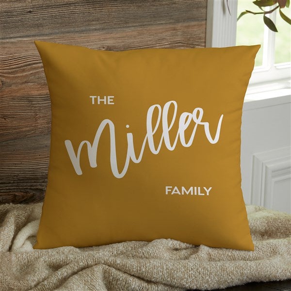 Bold Family Name Personalized Throw Pillows - 35933