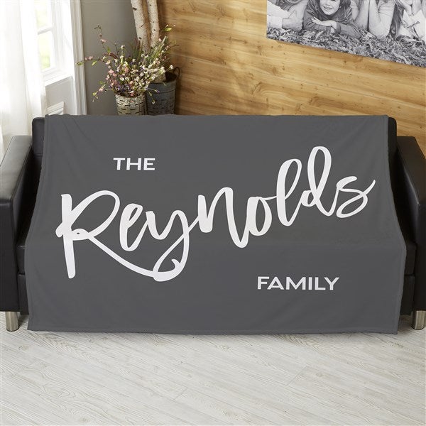 Personalized Blanket - Bold Family Name - 35934