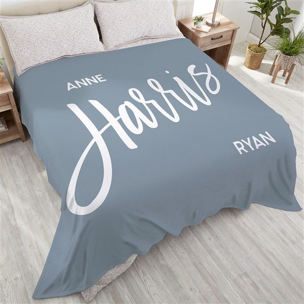 Personalized Blanket - Bold Family Name - 35934