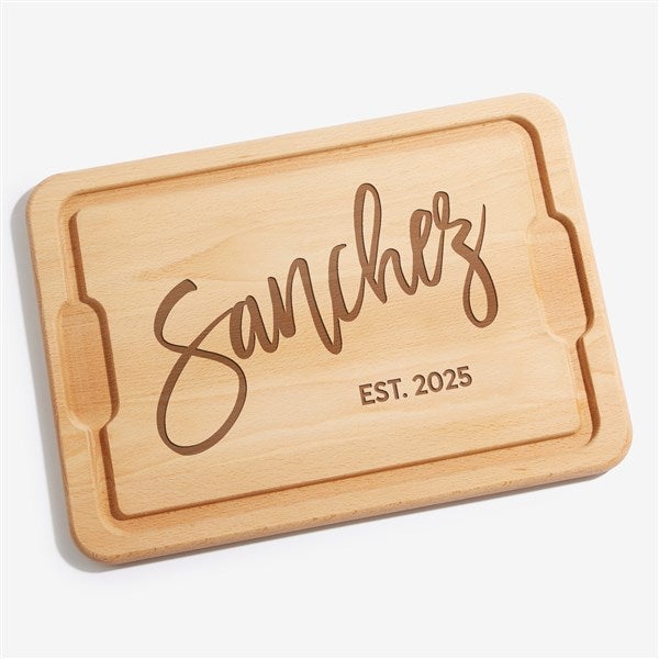 Personalized Maple Cutting Boards - Bold Family Name - 35935