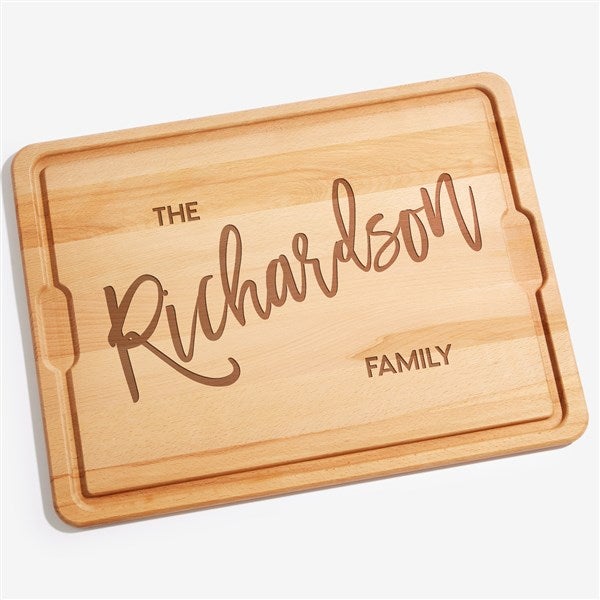 Personalized Maple Cutting Boards - Bold Family Name - 35935