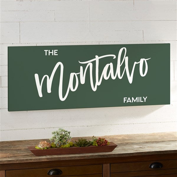 Bold Family Name Personalized Horizontal Canvas Prints - 35938