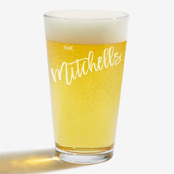 Bold Family Name Personalized Beer Glasses - 35940