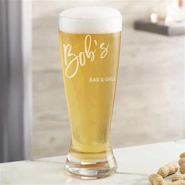 Bold Family Name Personalized Beer Glasses - 35940