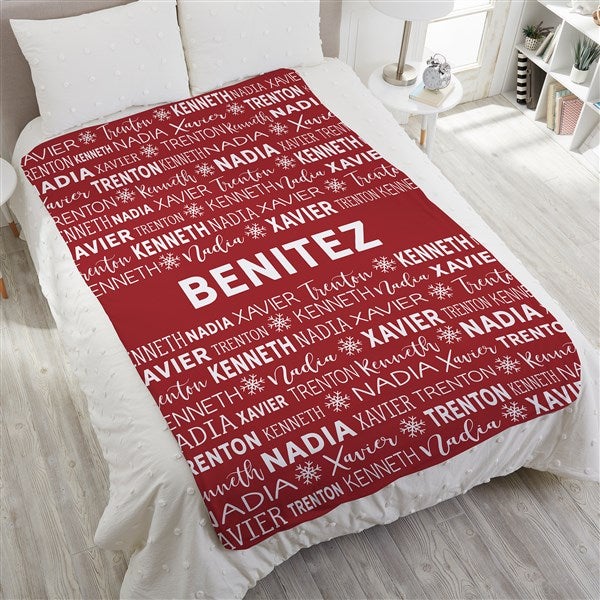 Snowflake Family Personalized Christmas Weighted Blanket - 35949