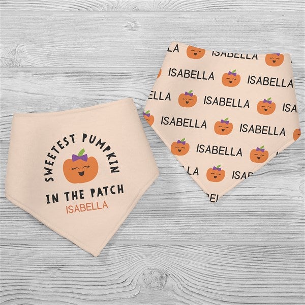 Personalized Halloween Baby Bibs - Coolest Pumpkin In The Patch - 35970