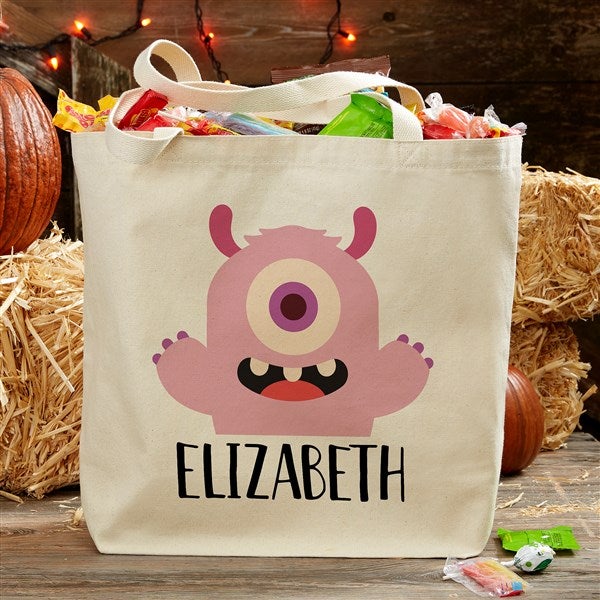 Personalized Halloween Tote Bag - Trick Or Trick Monster - 35986