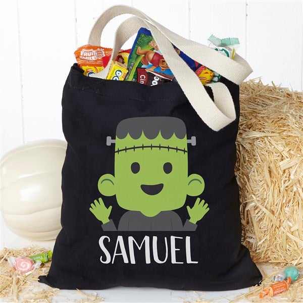 Personalized Halloween Treat Bag - Trick or Treat Frankie - 35987