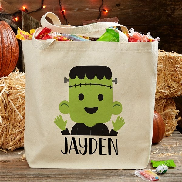 Personalized Halloween Tote Bag - Trick Or Trick Frankie - 35988