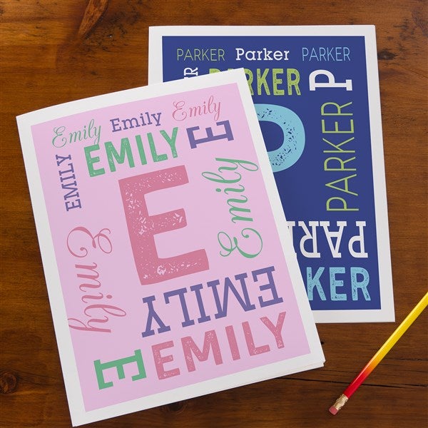 Repeating Name Personalized Folders - 35997