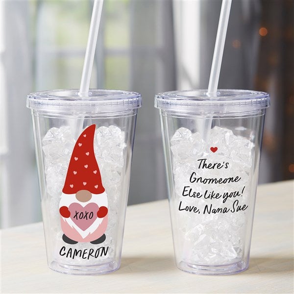 Personalized Tumbler With Lid & Straw, Gift For Her, Acrylic